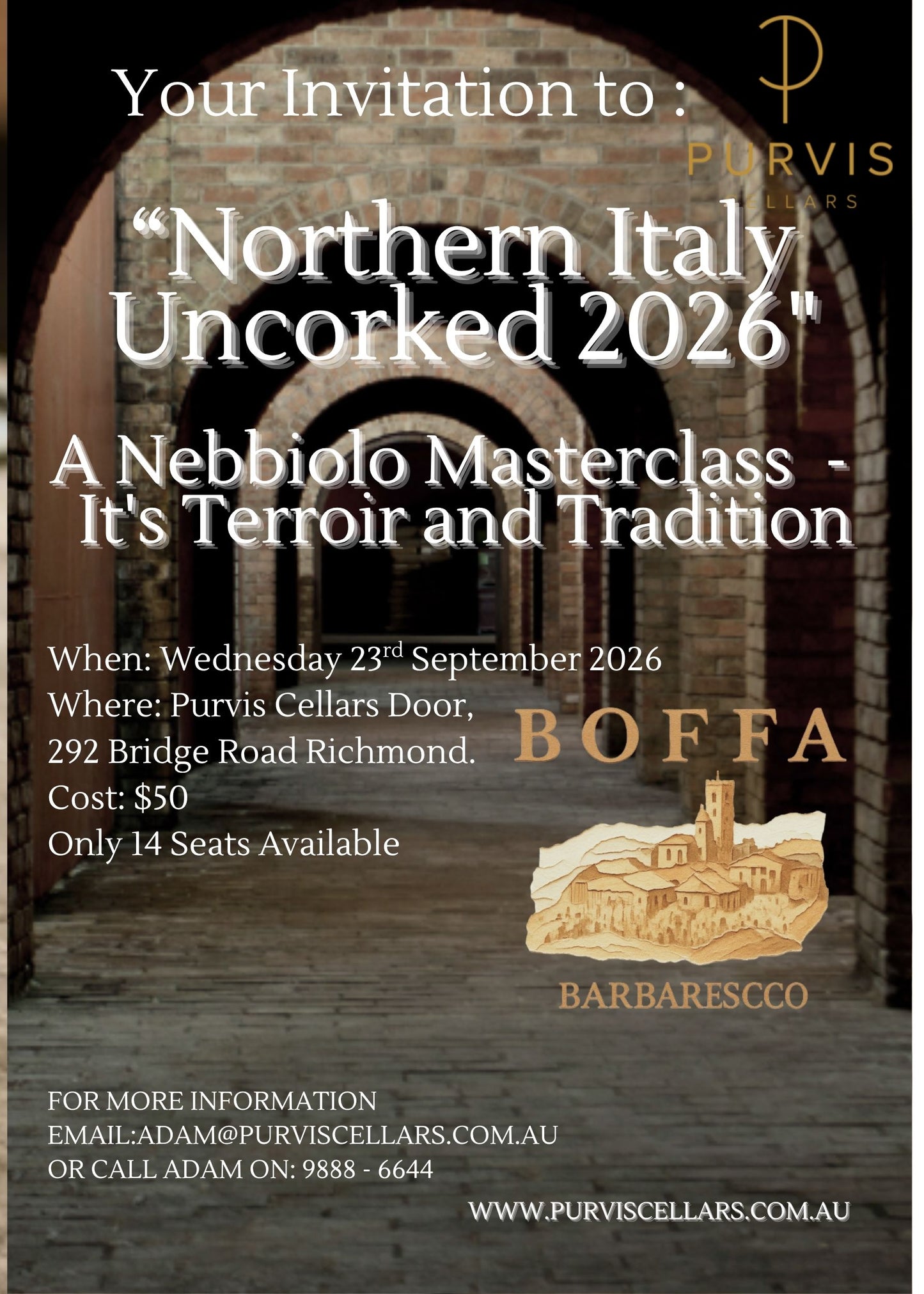 Event Booking - Northern Italy Uncorked 2026