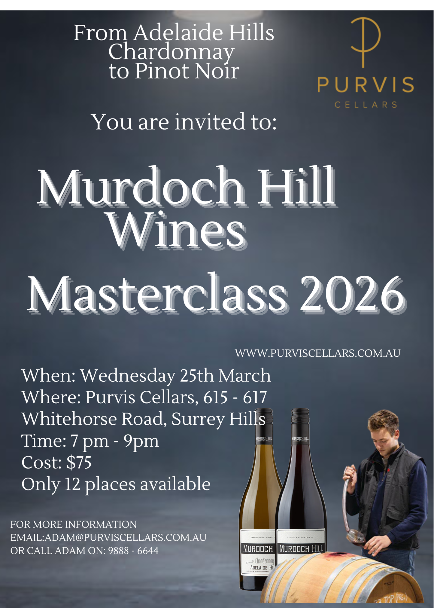 Event Booking - A MURDOCH HILL Masterclass 2026