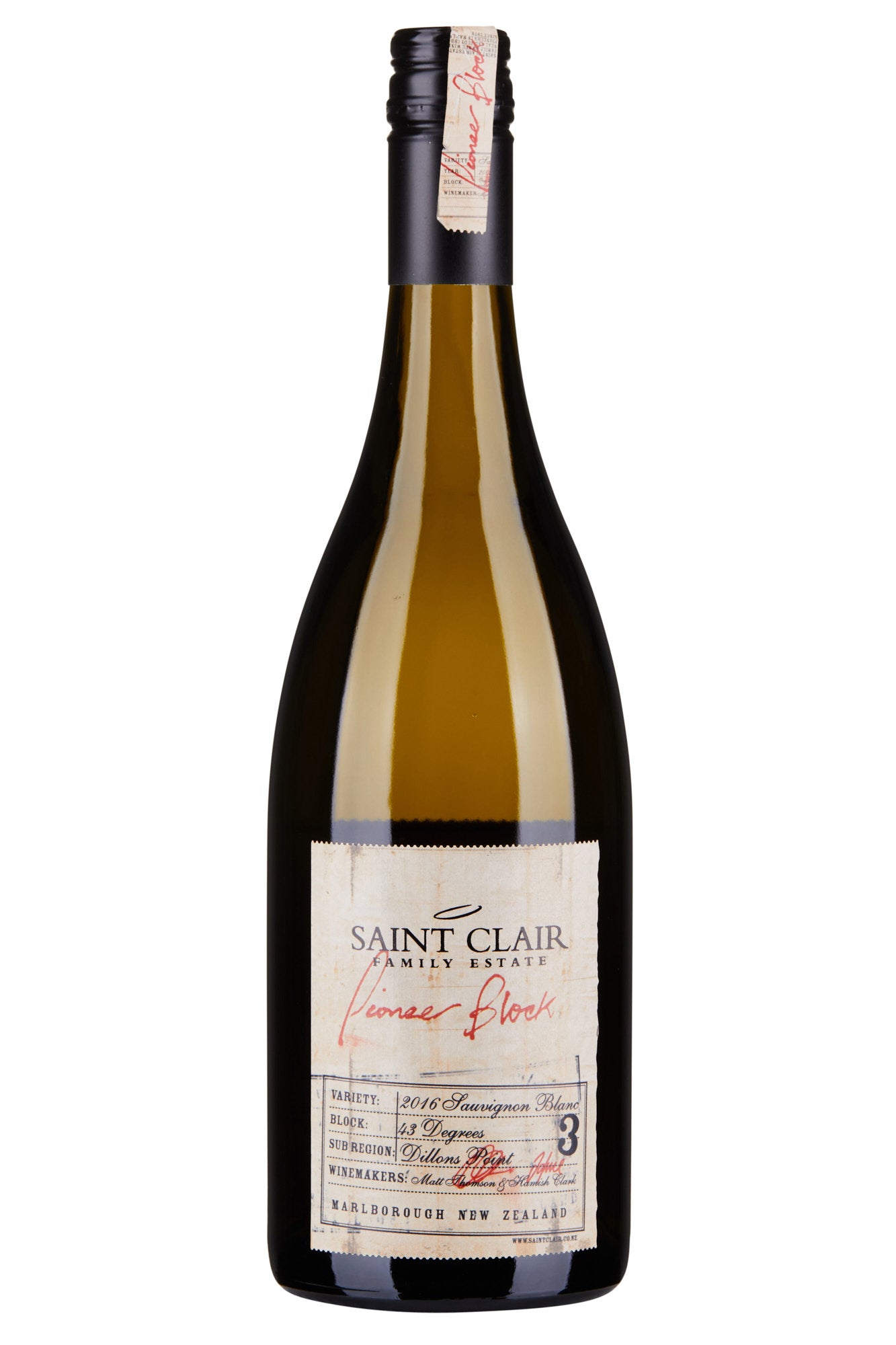 Saint Clair Pioneer Block 3 43 Degrees Sauvignon Blanc