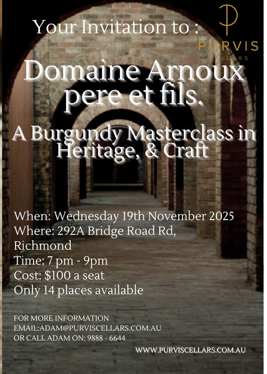 Event Booking - Domaine Arnoux Pere et Fils. A Burgundy Masterclass