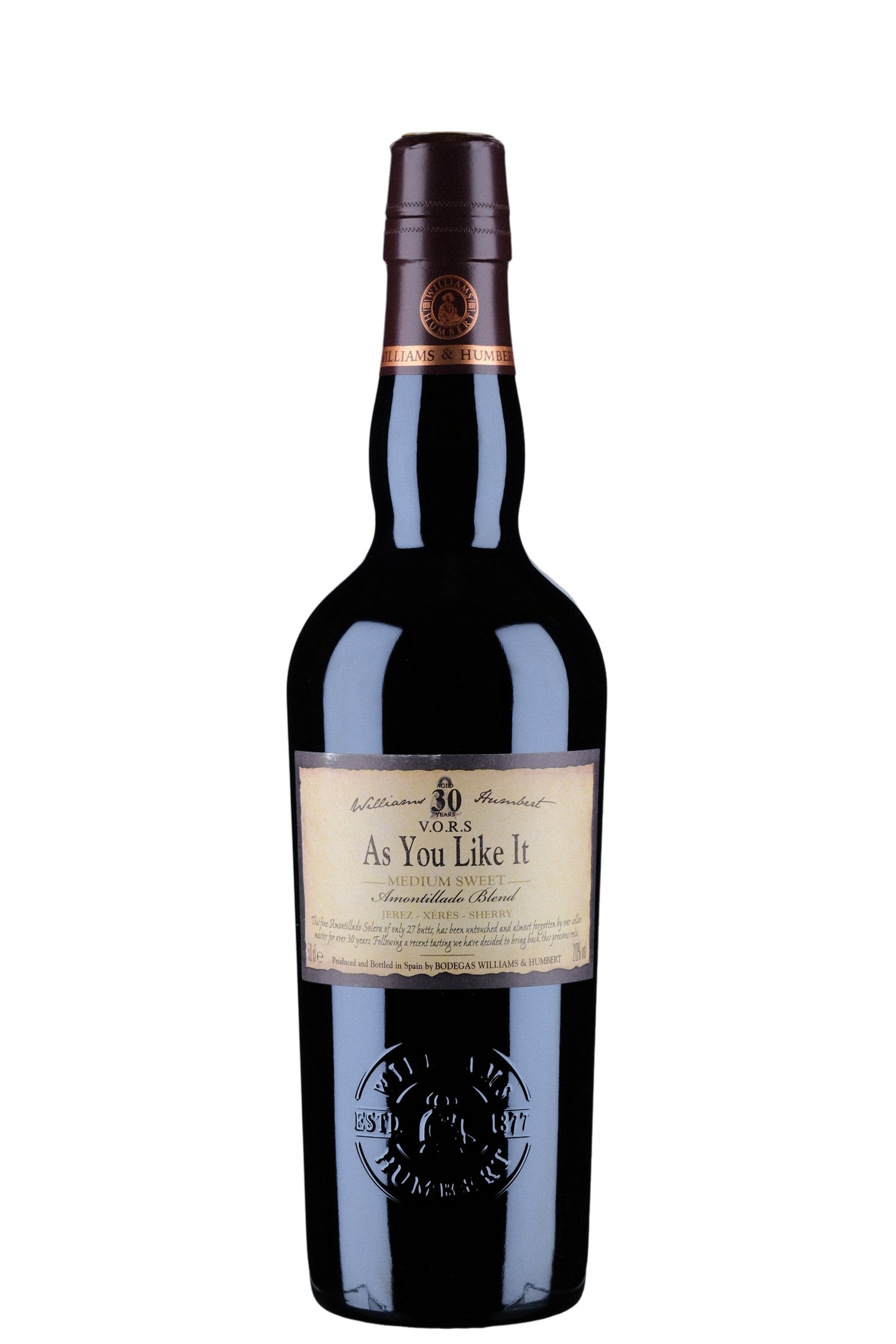 Bodegas Williams & Humbert 'As You Like it' VORS Amontillado 500ml