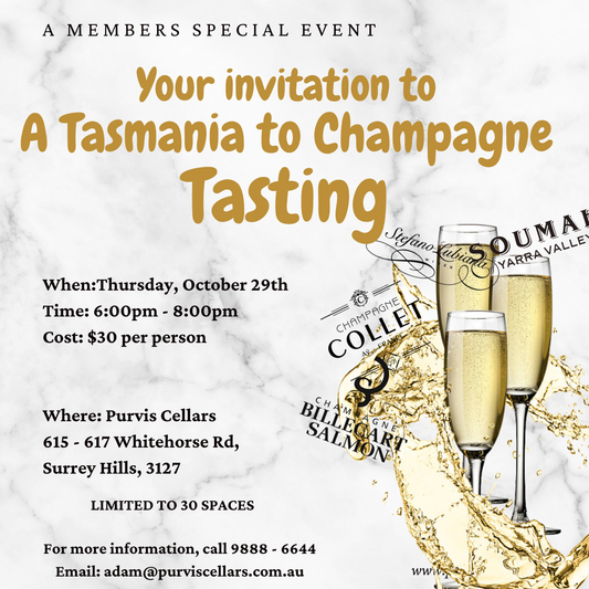 Event Booking - From to Tasmania to Champagne Tasting 2026