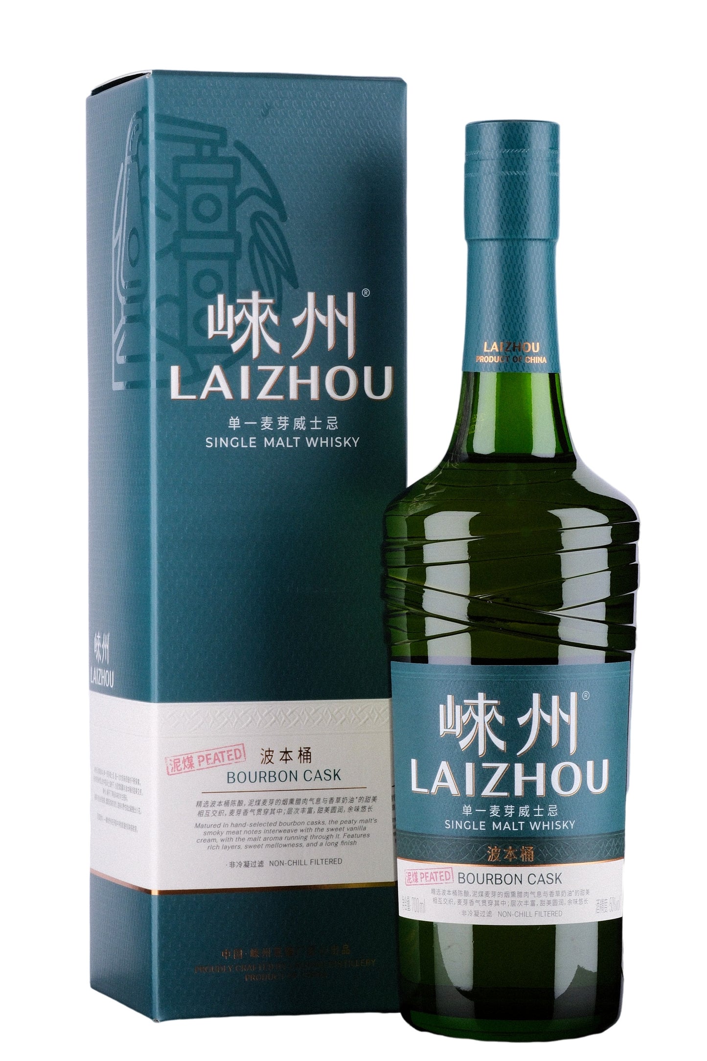Laizhou Peated Bourbon Cask Single Malt Whisky 50% 700ml