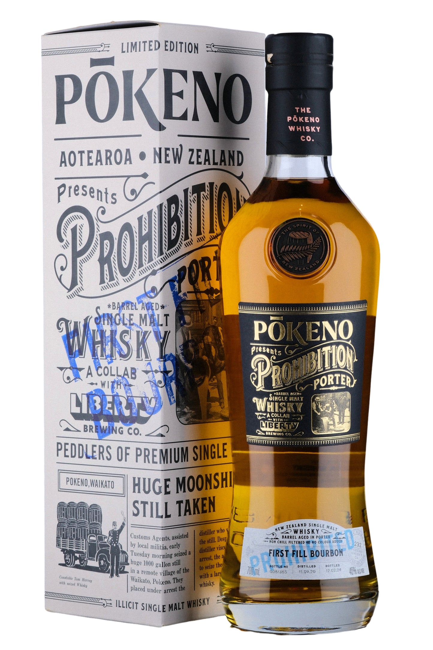 Pokeno, Prohibition Ex Porter Cask Scotch Whisky 46% 700ml
