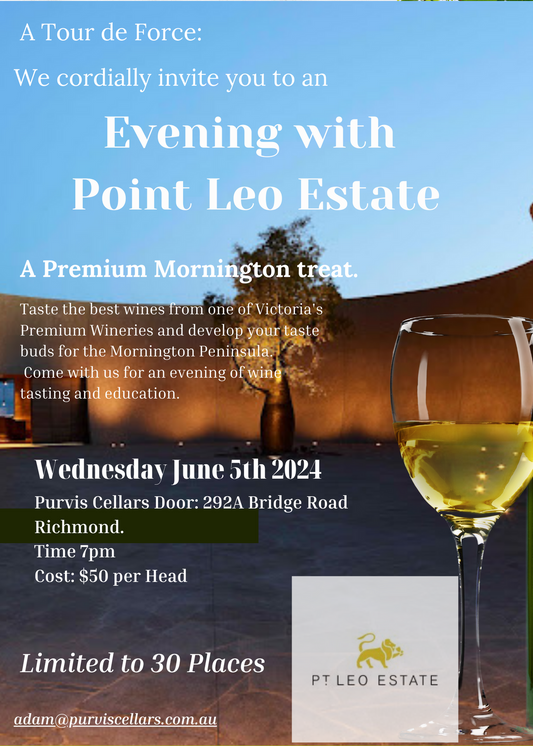 Event Booking - Wine Tasting - Evening with Point Leo Estate