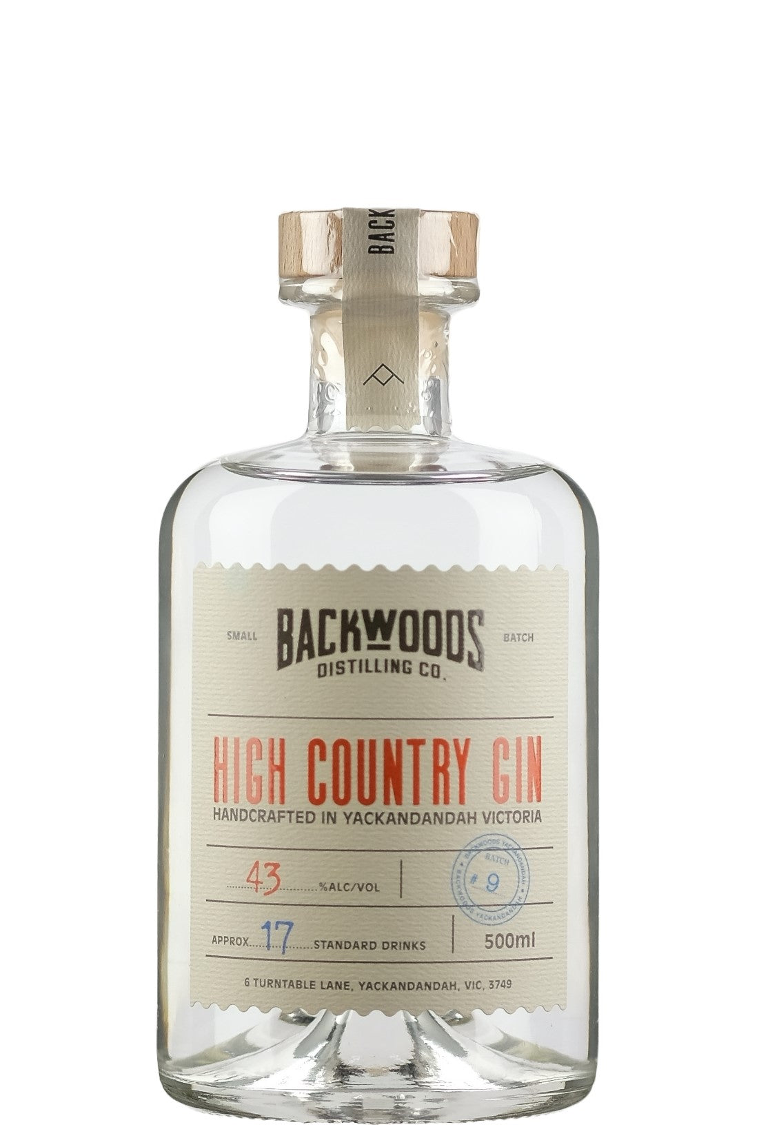 Backwoods High Country Gin 500ml