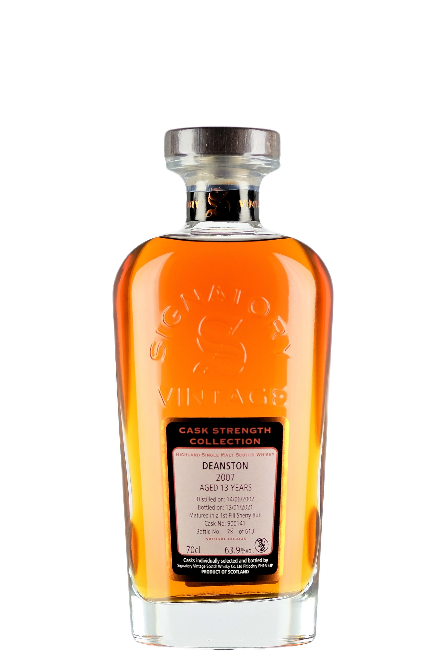 Signatory Vintage Deanston 2007 Aged 13 Years Old Whisky 700ml